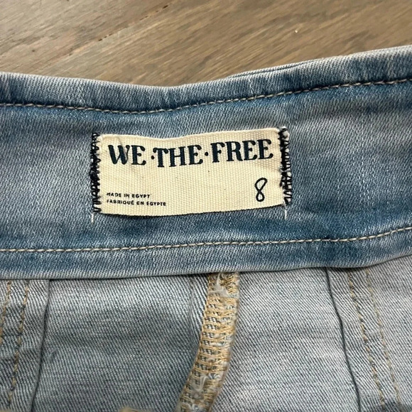 Free People Layla Zip Denim Mini Skirt in Starwash Blue Size 8 - Picture 6 of 9